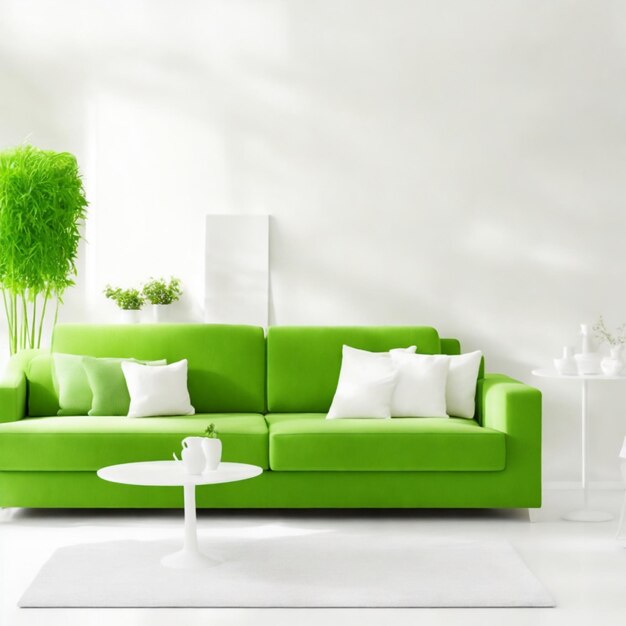 Ispirazione ecologica per il soggiorno verde