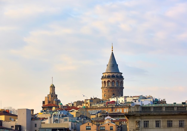 Istanbul al tramonto Distretto di Galata Turchia