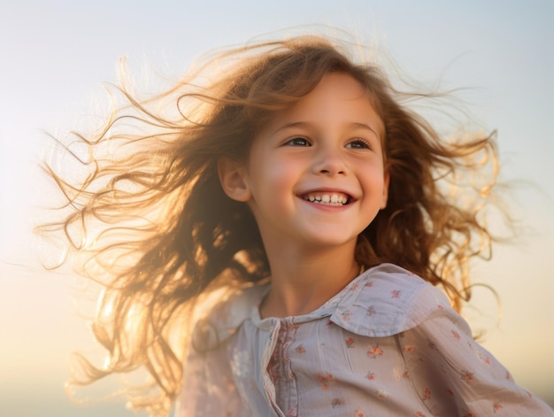 Istruzione femminile La bella ragazza felice sta sorridendo AI generativa