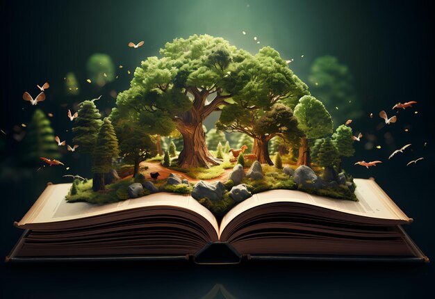 istruzione libro scuola leggere concetto letteratura natura sfondo illustrazione sogno d