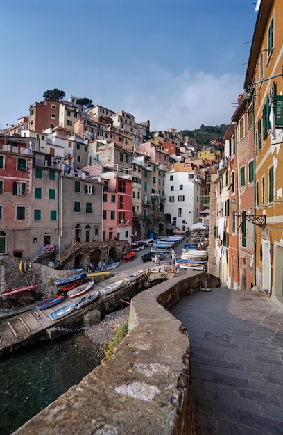 Italia, Liguria, Mar Tirreno, Le Cinque Terre, Riomaggiore - SCANSIONE FILM