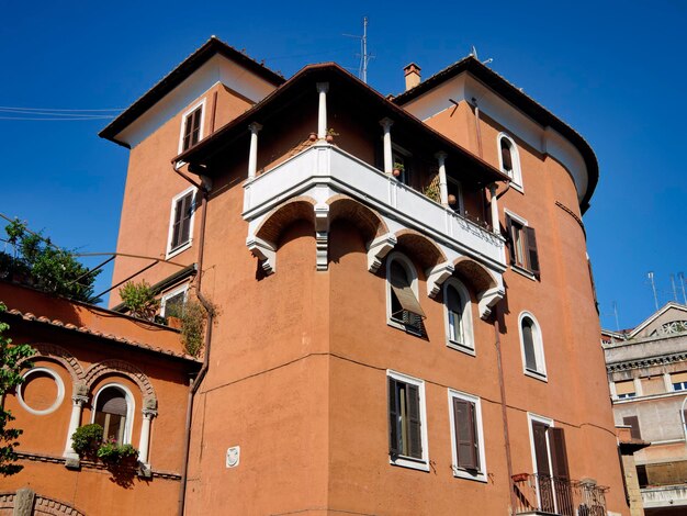 Italia Roma Garbatella vecchia facciata dell'edificio