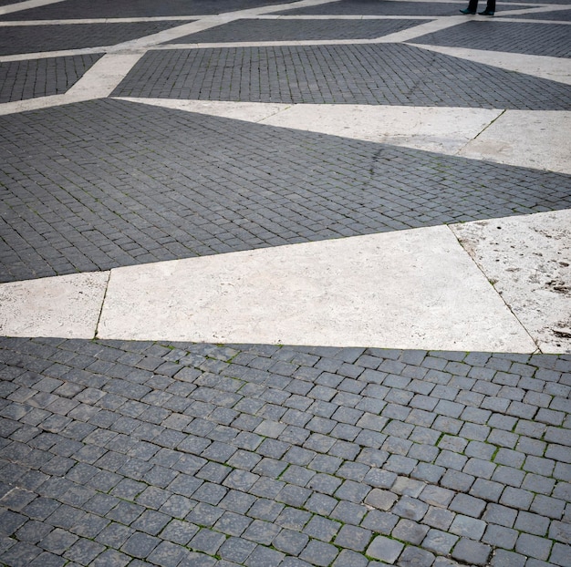 Italia, Roma, Piazza del Campidoglio, vista della decorazione del pavimento