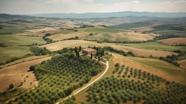 Italia toscana campagna dolci colline estate terreni agricoli