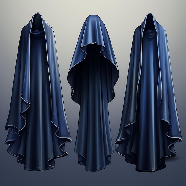 Item di gioco Cloak Gear Item Elven Design Shadow Cloak Silk Cloak Item Miillustrazione idea di collezione