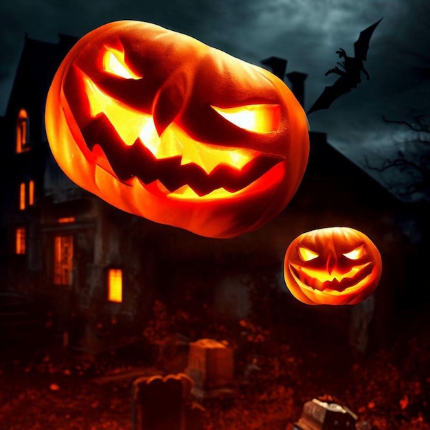 jack o zucca lanterna o sfondo di Halloween