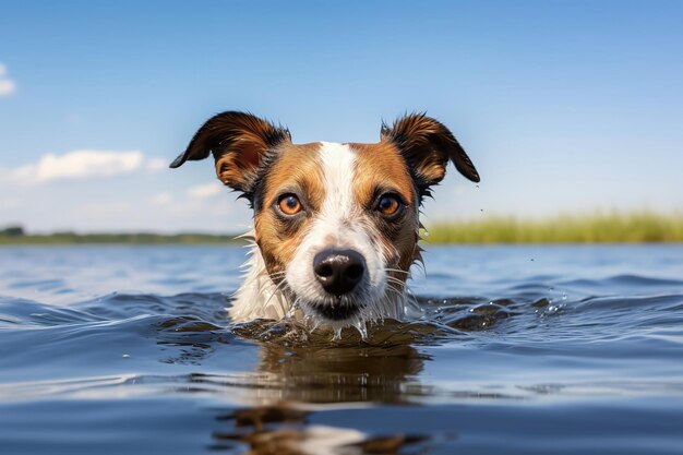 Jack Russel in acqua