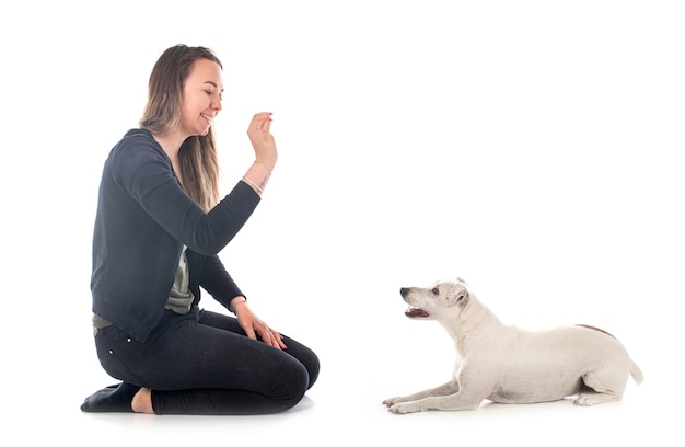 Jack russel terrier e donna