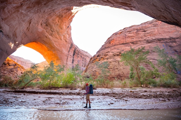 Jacob Hamblin Arch in Coyote Gulch, Grand Staircase-Escalante National Monument, Utah, Stati Uniti