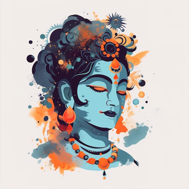 Janmashtami festival con Lord Krishna che suona il flauto illustrazione vettoriale sfondo banner post digitale poster e card designillustration