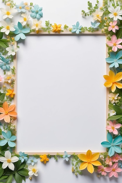 Jasmine Jamboree Jigsaw Frame vuoto Mockup con spazio vuoto bianco per posizionare il vostro disegno