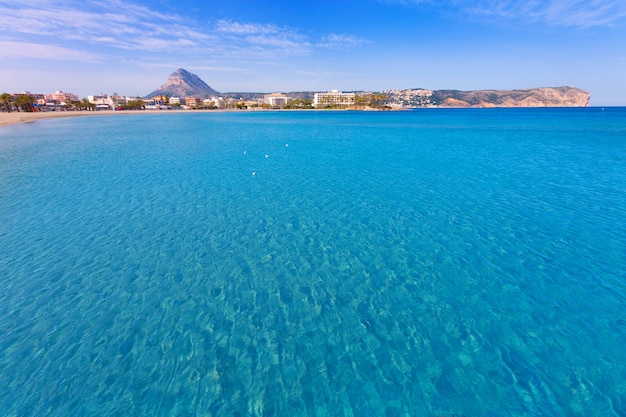 Javea Xabia playa del Arenal nella Spagna mediterranea