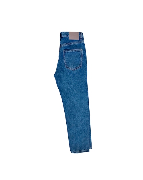 Jeans blu denim isolati su sfondo bianco Jeans piegati