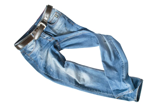 Jeans blu isolati