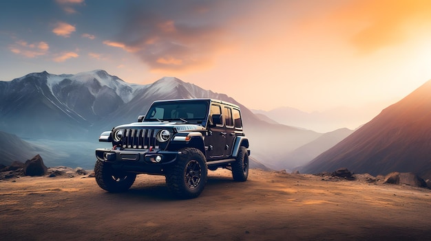 Jeep Rubicon sulla montagna