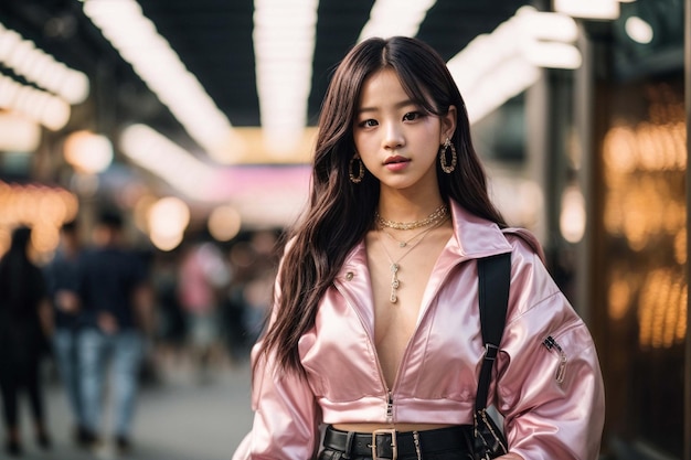 Jisoo estetico e sincero indossa rosa nero