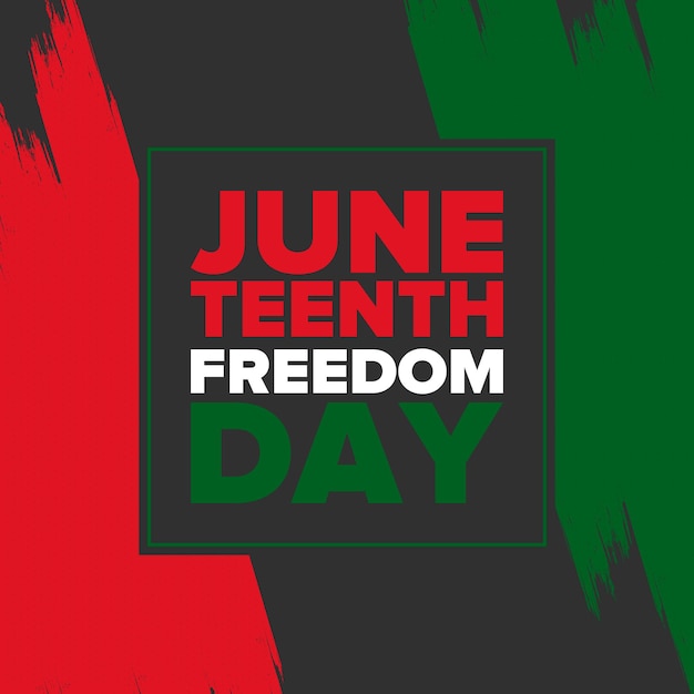 Juneteenth Independence Day Giorno della libertà o dell'emancipazione Patrimonio afroamericano Arte vettoriale