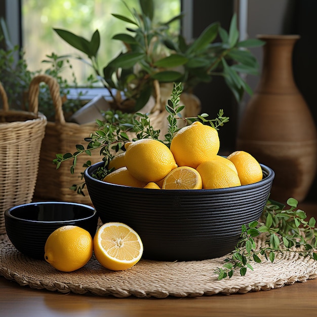 Jute_Woven_black_and_jute_doublecolor_Fruit_bowl_on_kit