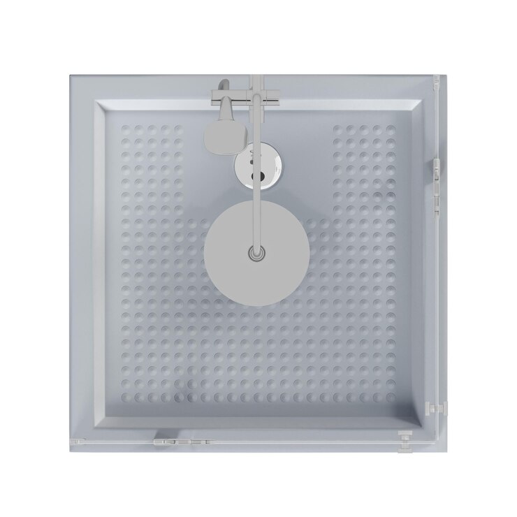 Photo kabin shower terisolasi dengan latar belakang putih render 3d ilustrasi cg
