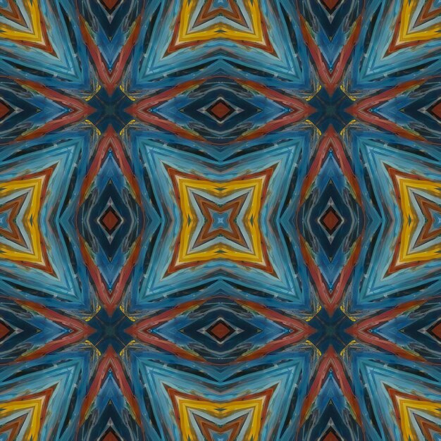 Kaleidoscopio sfondo astratto modello senza cuciture basato su ornamenti tradizionali asiatici