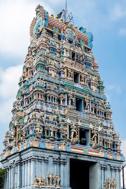 Kanchipuram India Vista del tempio Kumarakottam a Kanchipuram