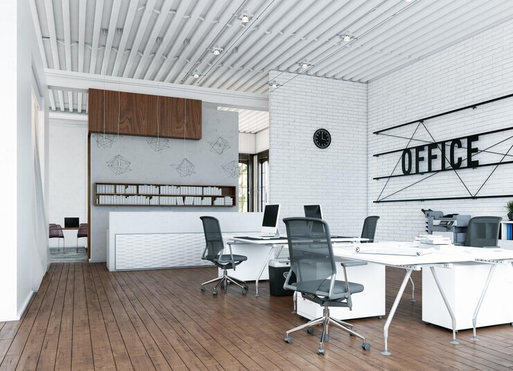 Photo kantor loft kontemporer