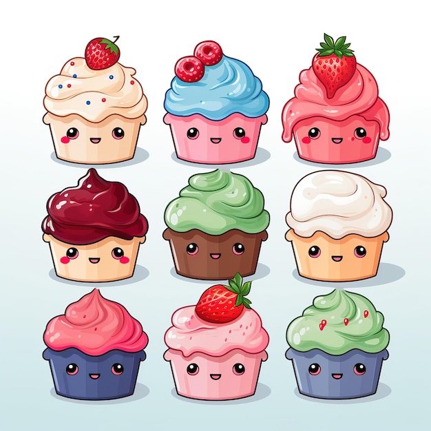 Kawaii dolce cupcake