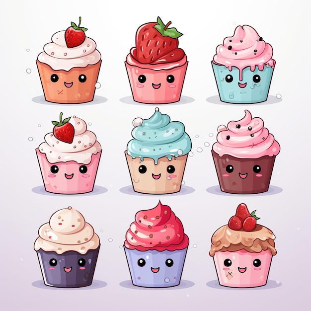 Kawaii dolce cupcake