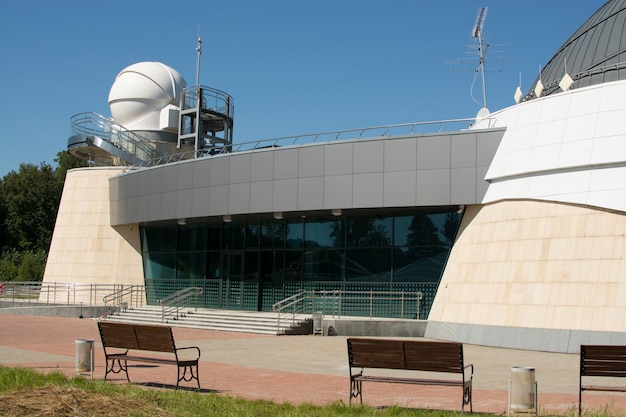 Kazan, Federazione Russa - 14 agosto 2017: il Planetario dell'Università Federale di Kazan intitolato a AA Leonov
