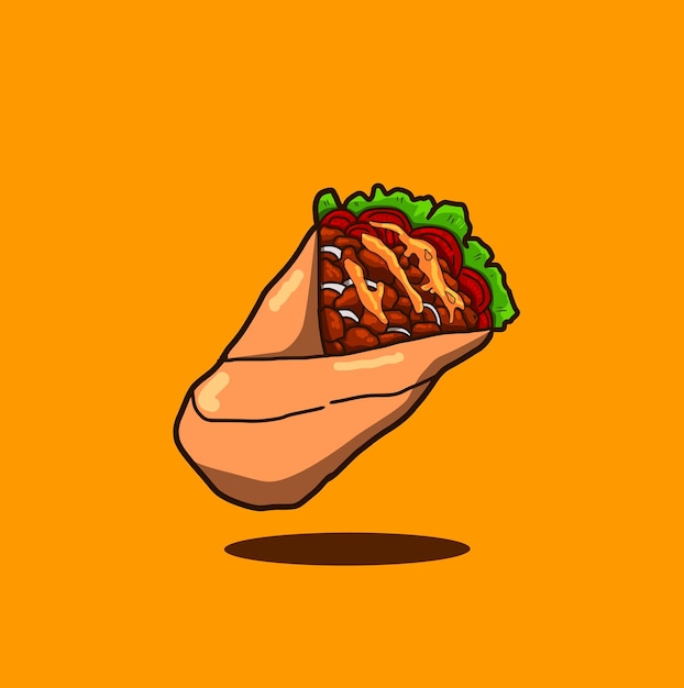 kebab disegnato a mano