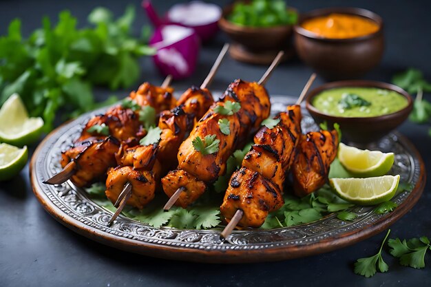 Kebab indiano di pollo tikka