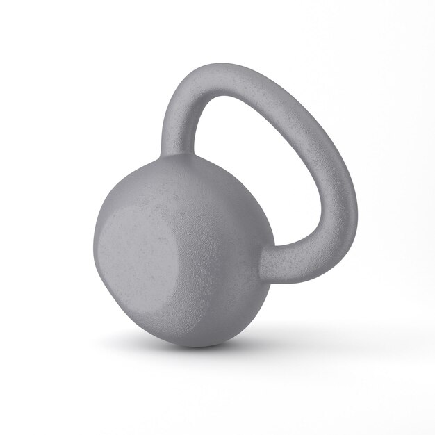 Kettlebell Vista Destra Isolata In Sfondo Bianco