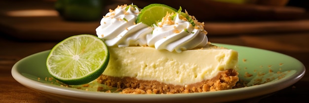 Key lime pie dal Messico che è aspro e rinfrescante IA generativa