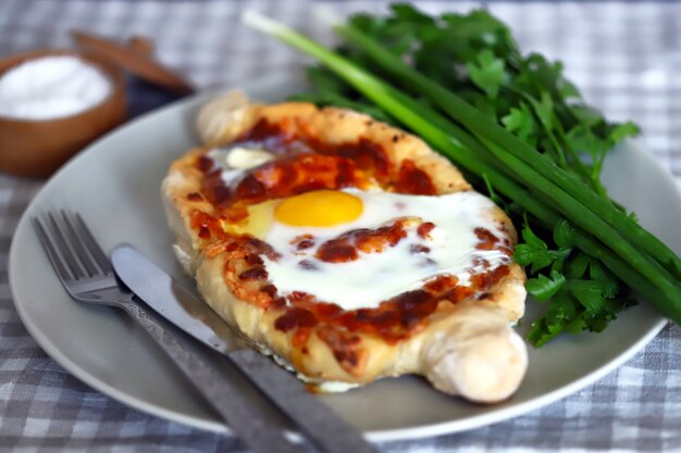 Khachapuri in Adjarian.