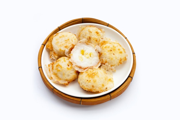 Khanom Krok Dessert tailandese al latte di cocco Frittella di riso al cocco