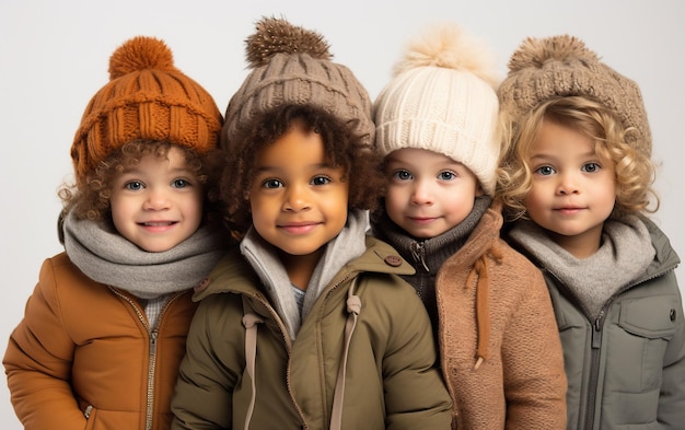 Kids39 Winter Fashion Le ultime tendenze isolate su uno sfondo trasparente