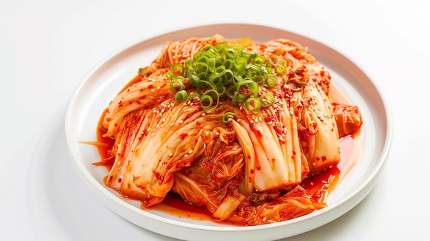 Kimchi piatto tradizionale coreano fatto di verdure stagionate e sale Generative Ai