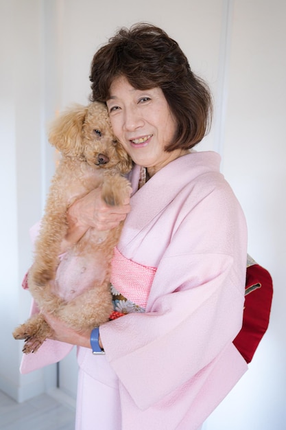 Kimono donna e cane
