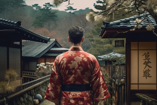 Kimono giapponese uomo Genera Ai