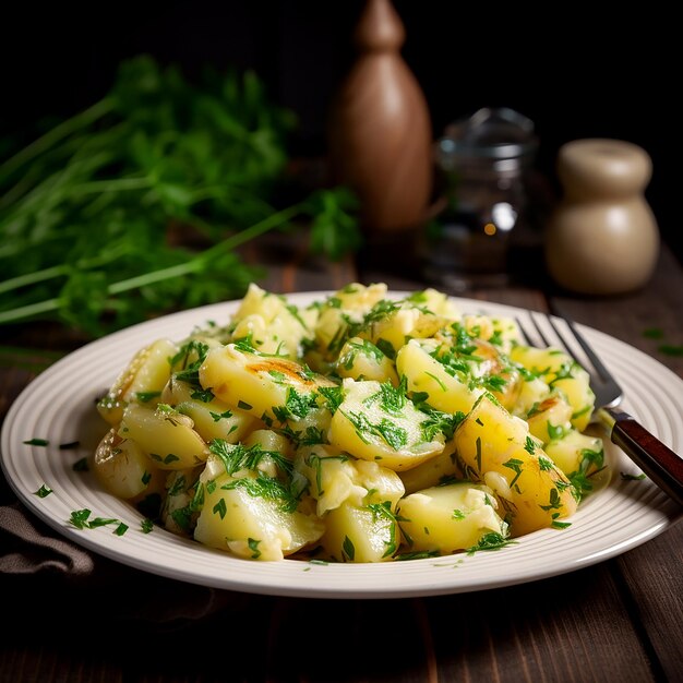 Klassica Erdpfelsalat austriaca Insalata tradizionale di patate