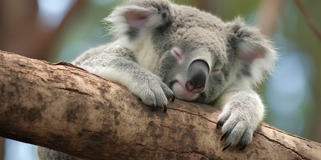 Koala addormentato sull'albero