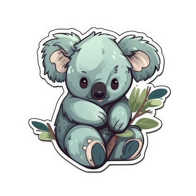 Koala adesivo isolato ai generato