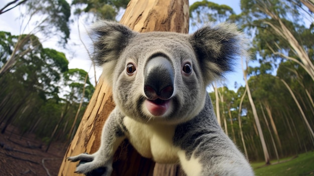 Koala che scatta selfie che ti faranno sorridere Animali pazzi che si scattano selfie carini