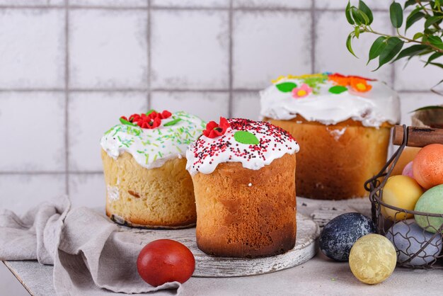 Kulich della torta di pasqua tradizionale ucraina e russa