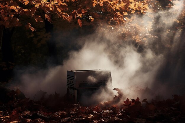 L'abbraccio effimero delle foglie e della nebbia autunnali