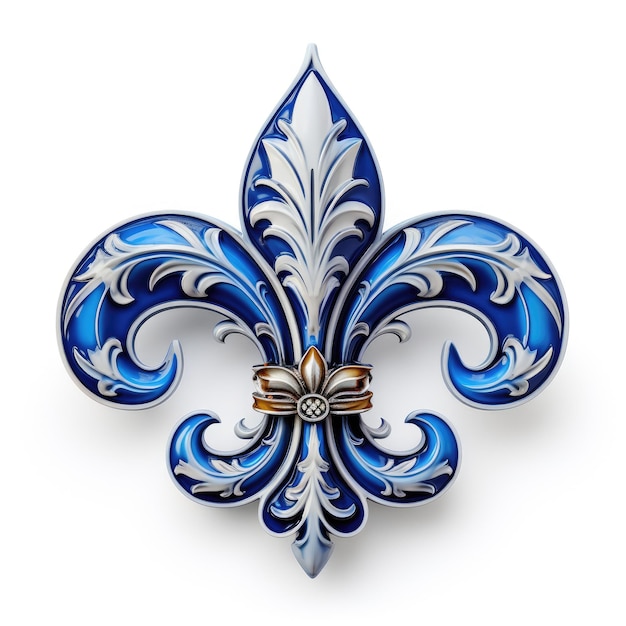 L'accattivante Fleur de Lys blu svela la sua bellezza senza tempo senza sfondo