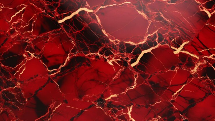 L'accattivante sfondo di texture in pietra di marmo rosso e dorato migliora il tuo design con una visuale lussuosa