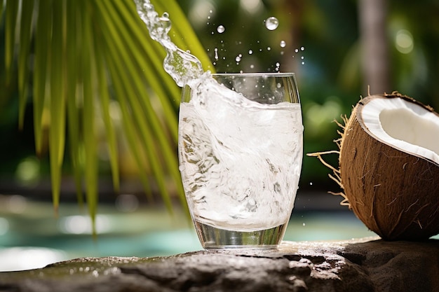 L'acqua di cocco usata come nebbia idratante per il viso