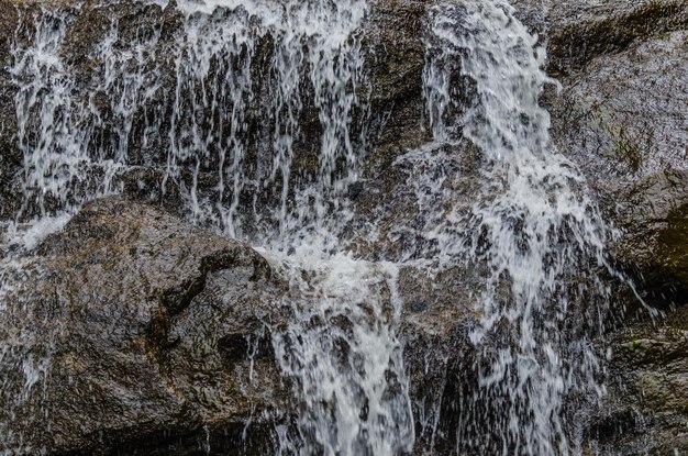 L'acqua gocciola giù per la roccia