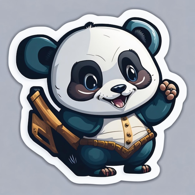 L'adesivo panda carino 5